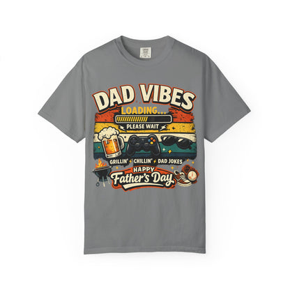 Funny Dad Vibes Loading Shirt, Retro Father’s Day Tee, Cool Dad Graphic Shirt, Viral Dad Shirt, Grilling Dad Tee, Gamer Dad Gift