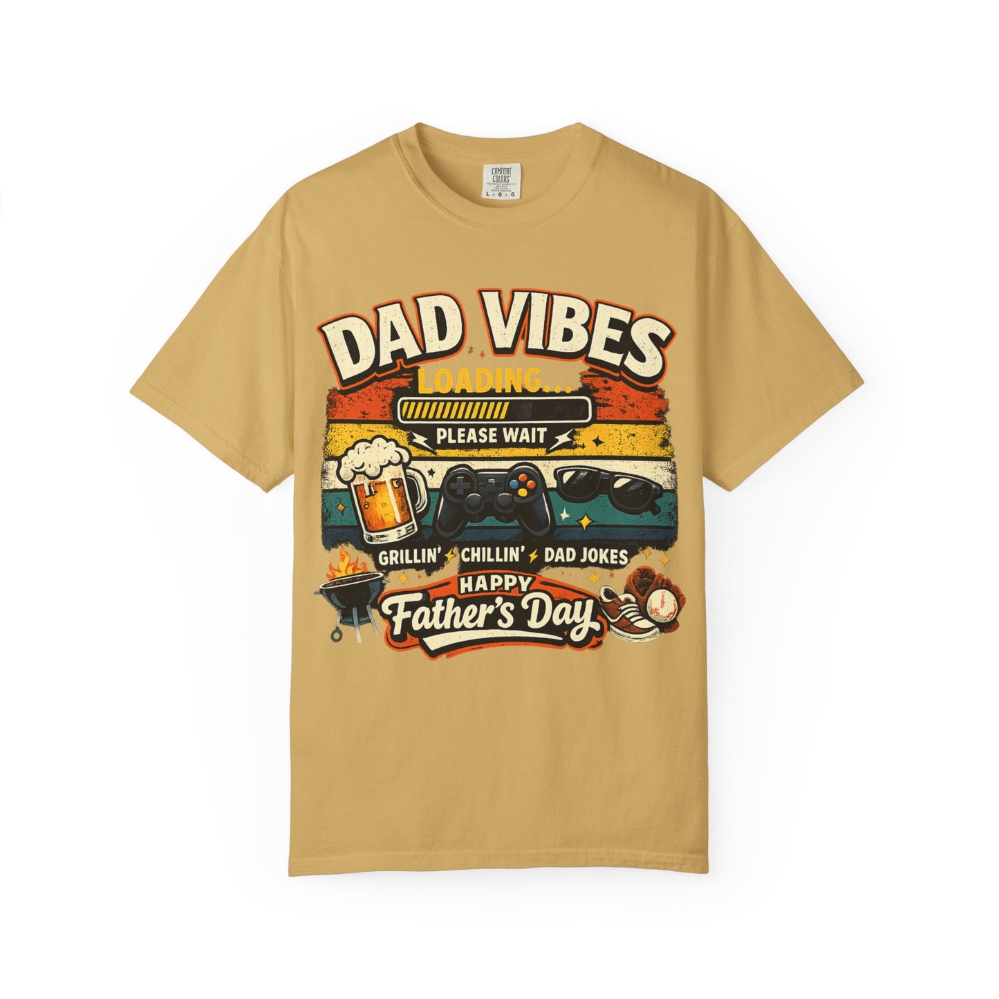 Funny Dad Vibes Loading Shirt, Retro Father’s Day Tee, Cool Dad Graphic Shirt, Viral Dad Shirt, Grilling Dad Tee, Gamer Dad Gift