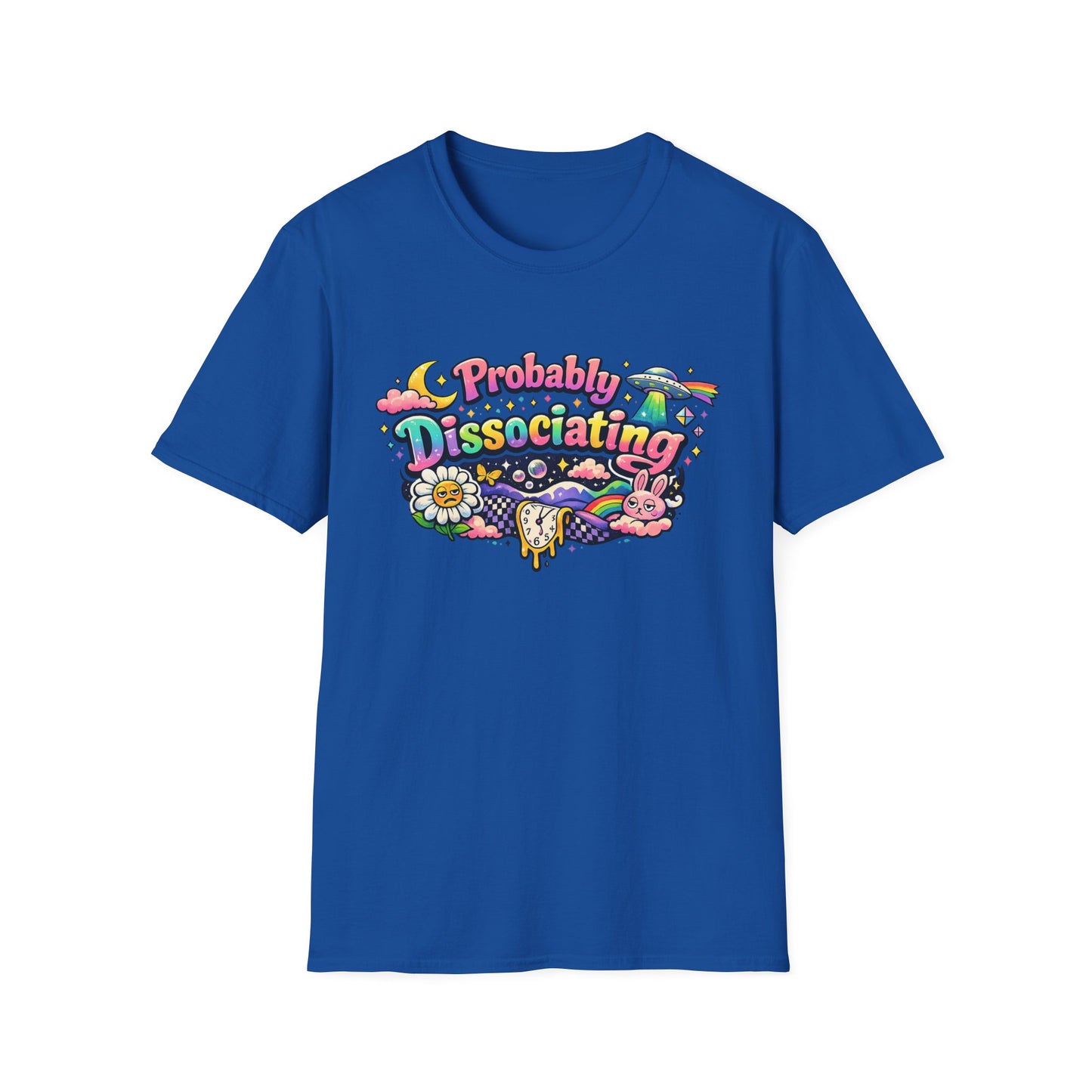 Probably Dissociating T-Shirt — Cute Psychedelic Mental Health Awareness Tee