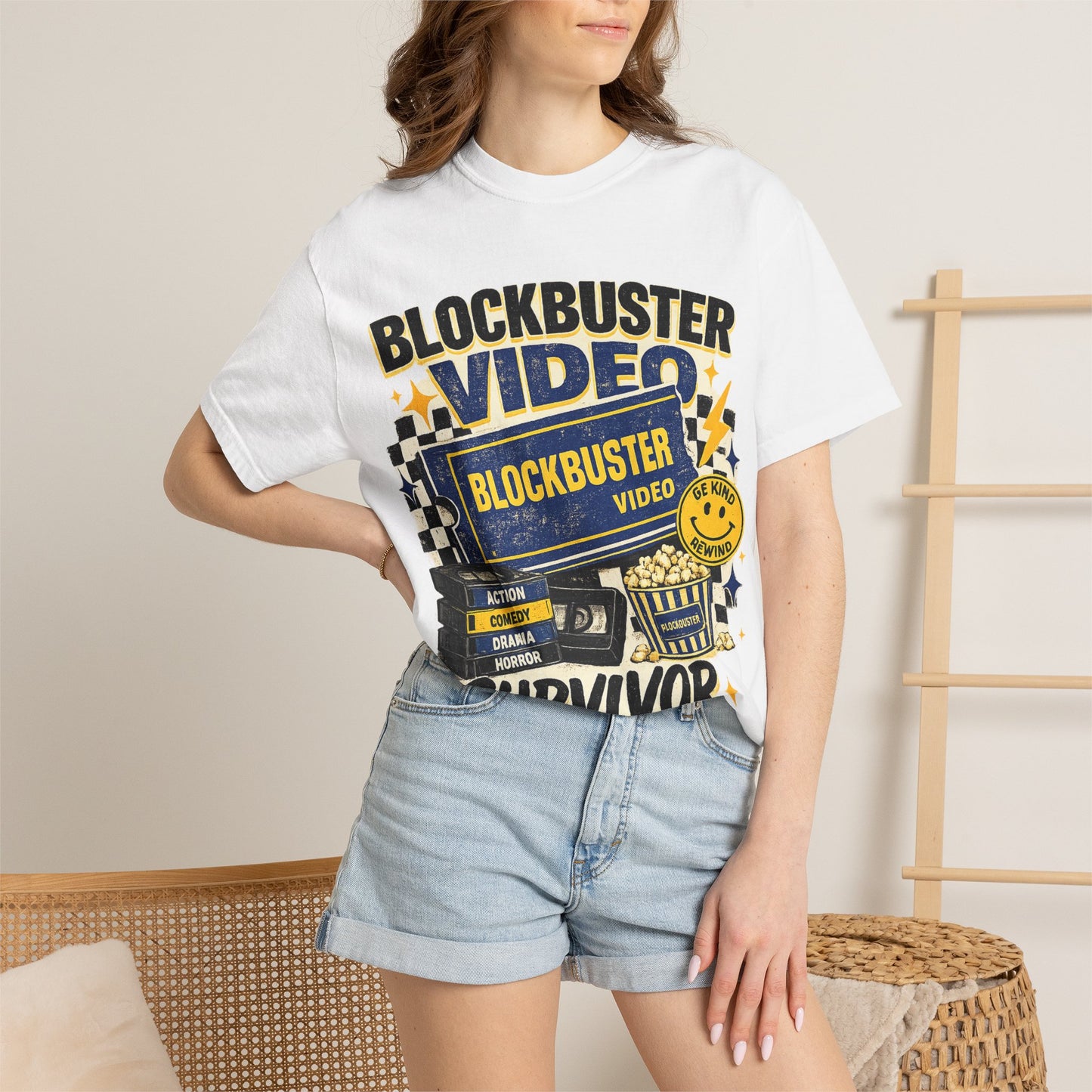 Blockbuster Video Survivor T-Shirt — Retro 90s VHS Nostalgia Tee