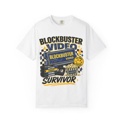 Blockbuster Video Survivor T-Shirt — Retro 90s VHS Nostalgia Tee