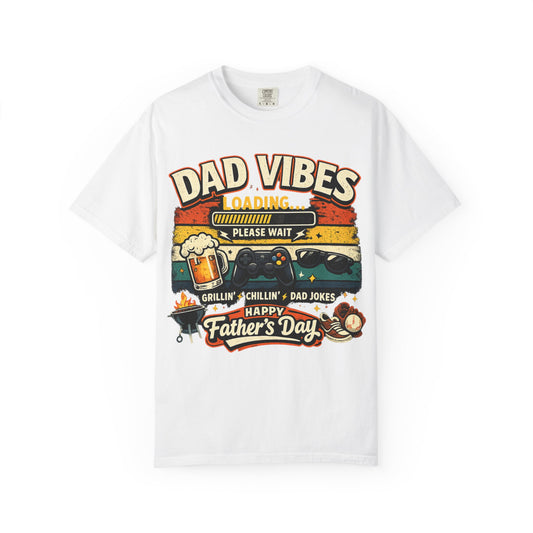 Funny Dad Vibes Loading Shirt, Retro Father’s Day Tee, Cool Dad Graphic Shirt, Viral Dad Shirt, Grilling Dad Tee, Gamer Dad Gift