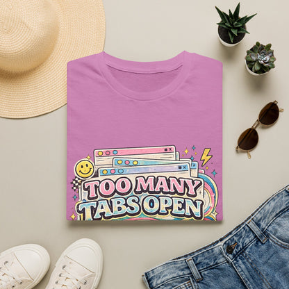 Too Many Tabs Open T-Shirt — Retro Cute Browser Tabs Graphic Tee