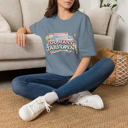 Too Many Tabs Open T-Shirt — Retro Cute Browser Tabs Graphic Tee